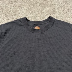 Common People Textured Waffle Shirt Mens Large Black Short Sleeve Tshirt Minimal