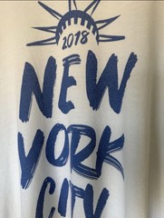 New Balance 2018 New York City Graphic Print Tee White Blue Contrasting Trim