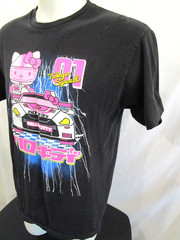 Hello Kitty Sanrio Tokyo Speed Race Car Black T Shirt Adult Sz L