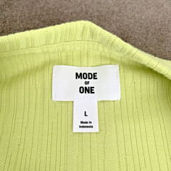 Mode of One Men’s Large T-Shirt Short-Sleeve Relaxed-Fit Crinkle Lime Green