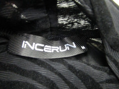 INCERUN Shirt Mens M Velvet Black Mesh Sheer Fish Net Gothic Romantic Layering