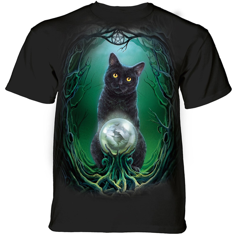 Cat Rise of Witches Magic Fantasy Kittens Cute Cotton Cats Mountain T-Shirt M-3X
