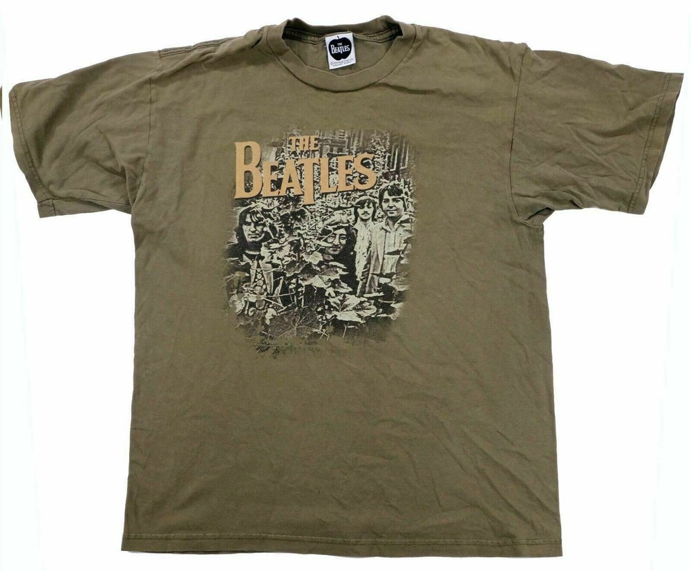 BEATLES 2006 Apple vintage T Shirt psychedelic brown John Paul George Ringo