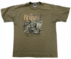BEATLES 2006 Apple vintage T Shirt psychedelic brown John Paul George Ringo