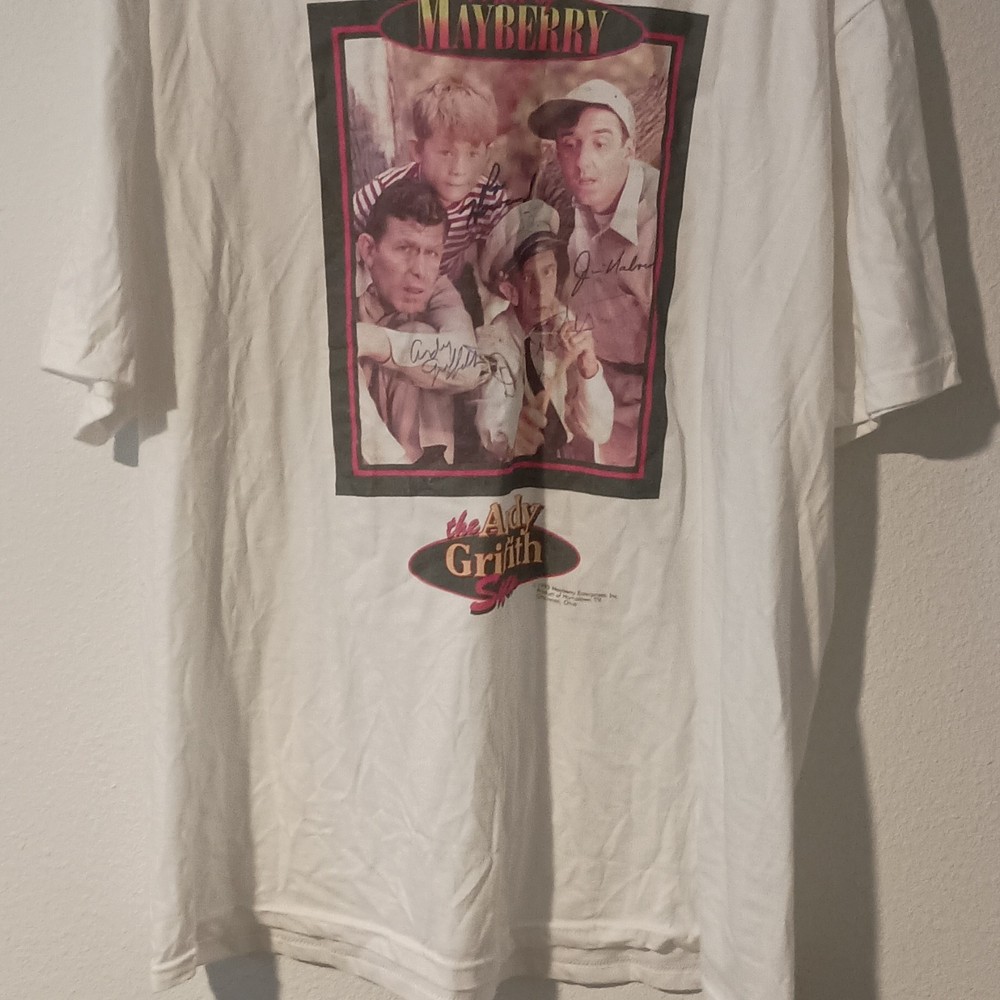 Gildan Softstyle Andy Griffith Show Mayberry Graphic Tee White XL Crew Neck