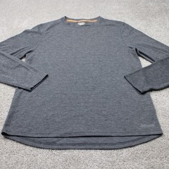 Omni-Wool Shirt‎ Mens 2XL XXL Gray Base Layer Wool Blend Poly Lined Long Sleeve