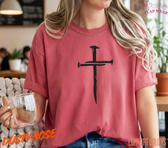 Unisex Three Nails Cross T-Shirt, Men T shirt,Women T shirt Gift Religion Top