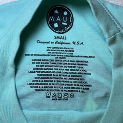 VTG 90’s Maui &Sons Cookie Logo Long Sleeve Celadon Mens Size S w/ Imperfections