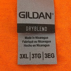 Gildan T-Shirt Men’s 3XL Bright Orange New Graphic Print Long Sleeve