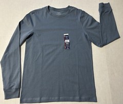 George Men’s Cotton Crewneck Tee with Long Sleeves, Size Small (34-36) NWT