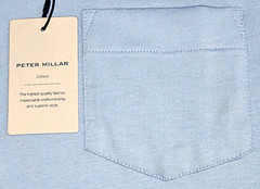 NEW PETER MILLAR, MEN’S MEDIUM, CROWN COMFORT BLUE POCKET👕T-SHIRT, MSRP $65.00!