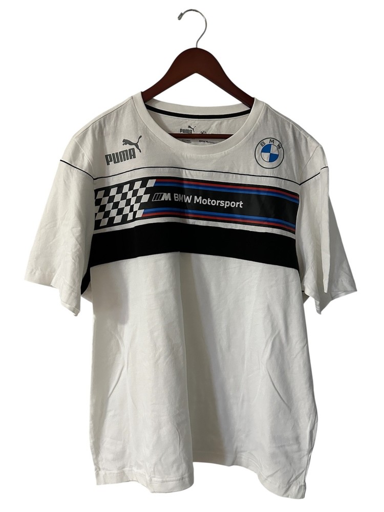 Puma BMW Motorsport White Logo Shirt Men’s XXL NEW with TAGS