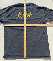 Men’s Lucy’s Fur Coat T-Shirt Black Spell-Out NO SIZE 90s San Diego Grunge Rock