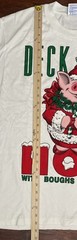 Rare VTG 90s Single Stitch T Shirt Hanes Deck The HOG With Boughs Of Holly Sz L