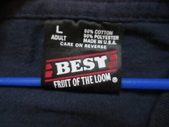 Vintage 90s Single Stitch T Shirt Mens Large Blue Urban Fruit of the Loom Best