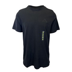Kappa Men’s T-Shirt Black Crew Neck Solid Regular Fit S/S (S10)
