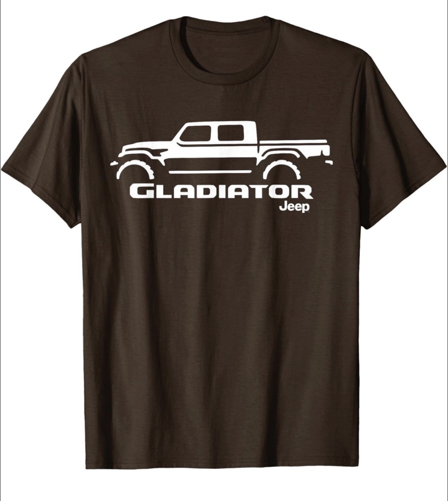 mens jeep Gladiator brown t shirt EXTRA LARGE (white Letters logo)