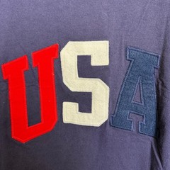 College Ware Vintage USA Patch T-Shirt Men’s XL Single Stitch Blue USA