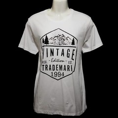 Mens T-Shirt Tee White Cotton Size L – XXL