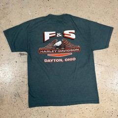 Vintage 2000s Harley-Davidson Green 105th Anniversary Pocket T-Shirt Size Large