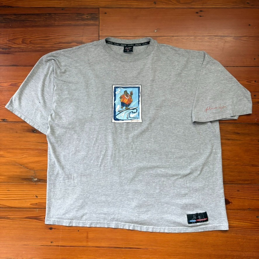 Vintage Fubu Platinum Fat Albert T-Shirt Men’s Size 3XL Gray Worn Y2K