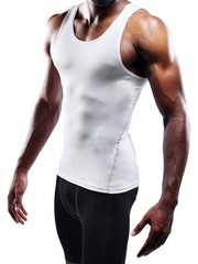 Men’s 3 Pack Athletic Compression Under Base Layer Sport Tank Top,01,Black,Gr…