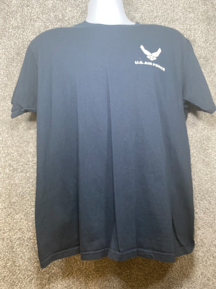 US Air Force Logo Mens No Size See Photos** Short Sleeve T Shirt Navy Blue