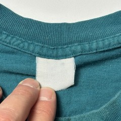 VTG BVD Shirt Mens Large Turquoise Pocket Crewneck USA Single Stitch Selvedge