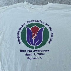 Vtg Bayonne New Jersey Autism Awareness Run Shirt L/XL Simpson-Baber Foundation