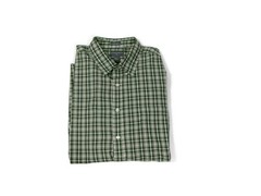 Saddlebred Mens Casual Shirt Size XXL Green Plaid Button Down Easy Care