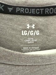 Under Armour Project Rock Shirt Mens Large Gray Short Sleeve