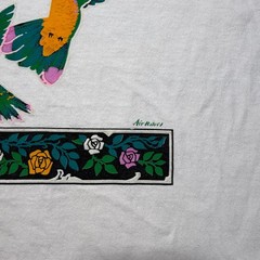 Vintage 90s Air Waves Hummingbird Floral Single Stitch Graphic T-Shirt USA – XL