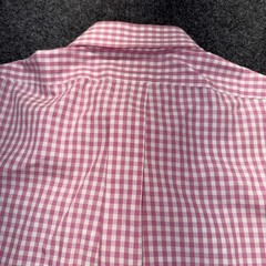 MENS BROOKS BROTHERS PINK WHITE CHECK Men Sz 15.5 4/5 Slim Fit Cotton Button Up