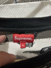 Supreme SS21 Intarsia Grey Snow Camo T-Shirt Size XL