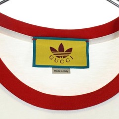 Gucci X Adidas Limited Edition Logo T-shirt White 702612 XJEB1 Men Size M Tee