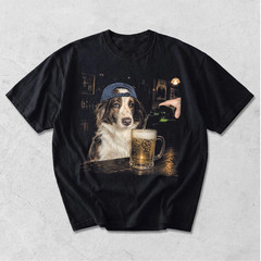 Comfort Colors® Funny Custom Dog Drinking Beer Shirt, Silly Sarcastic Personaliz