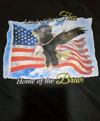 Land Of The Free Home Of The Brave Long Sleeve Tyler Robinson Sz Large
