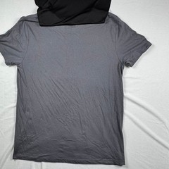 Batman Mens Gray Graphic T-Shirt with Detachable Cape DC Comics Size L Large