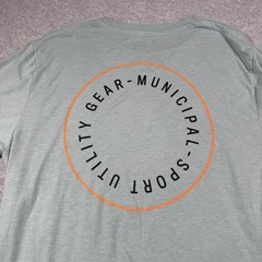 Municipal Sport Utility Gear Short Sleeve T Shirt Mens L Blue Crew Neck READ