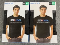 32 Degrees Men’s Cool Tee BLACK Lot of (2) 3 Packs 6 Total Large OR XL NWT