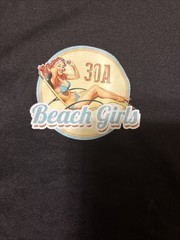 The Nike Tee Dri-Fit Men’s 2 XXL Black Short Sleeve With 30A Beach Girls Emblem