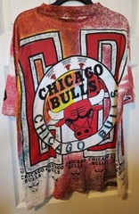 NEW NWOT Vintage Chicago Bulls Magic T’s All Over Print AOP Shirt Large