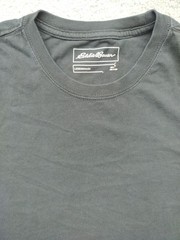 Eddie Bauer Mens Legend Wash Black 100% Cotton T-shirt Pit 23″ Length 29.5″