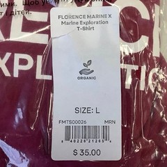 NEW! Florence Marine X Men’s Large Marine Exploration Maroon T-Shirt M14-1