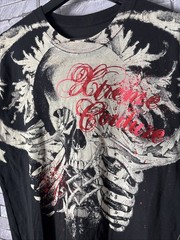 NEW men’s y2k xtreme couture aop skull shirt large affliction style