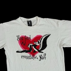 Vintage 90s Looney Tunes Pepe Le Pew In Ze Irresistible T-Shirt L Single Stitch