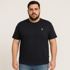 MENS NAVY YACHTING SHORT SLEEVE LOGO CREW NECK COTTON T-SHIRT ART. 251Y04001