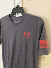 Under Armour 1370810 019 UA Mens Medium Freedom Flag USA Cotton
