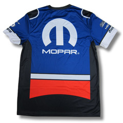 Mopar Logo Blue Racing Jersey T-Shirt Sublimated Print Official Licensed