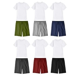 Men’s 2 Piece T-Shirt & Shorts Set Gym Outfit Tracksuit Summer Short Sleeve New